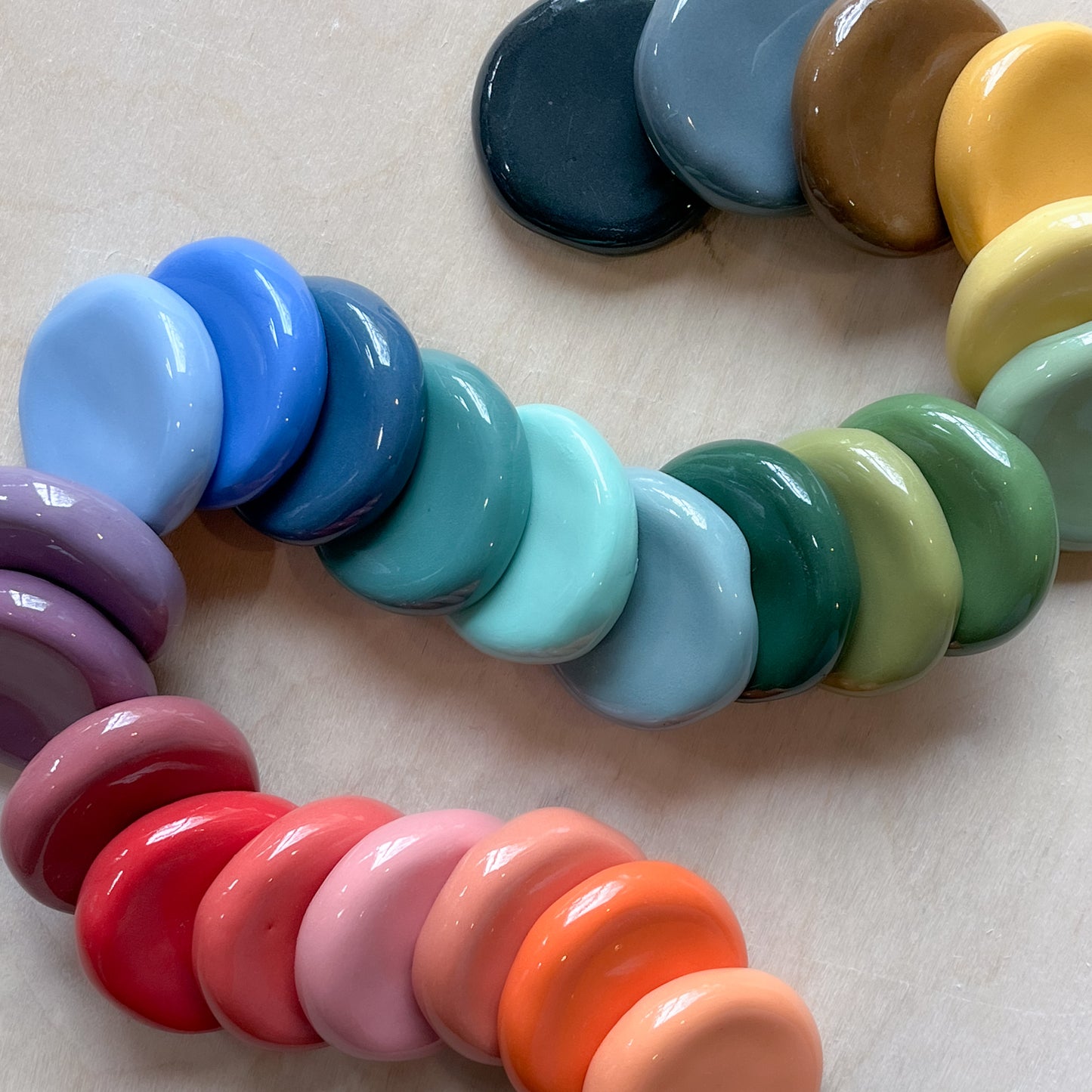 Colored Clay Test Tiles