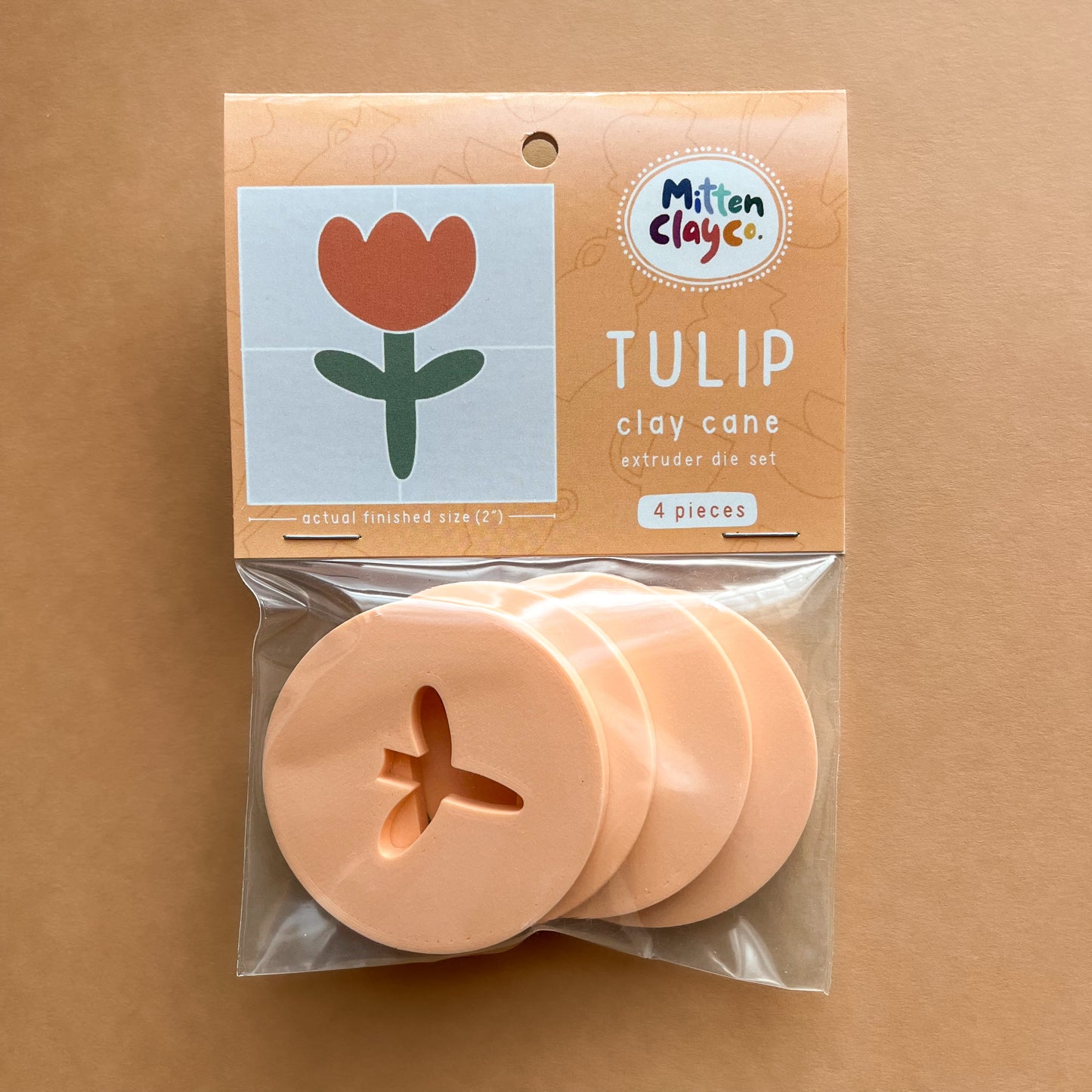 TULIP Clay Cane Extruder Dies (4 pieces)