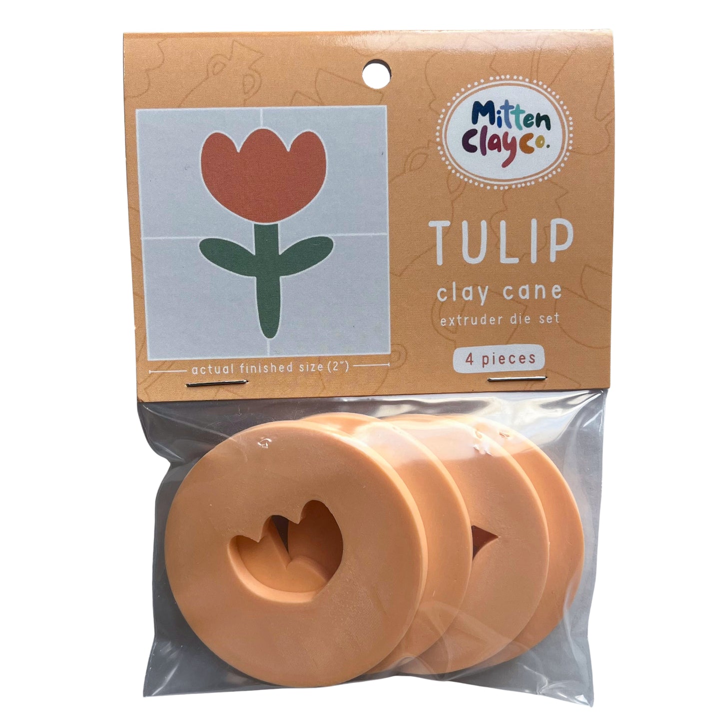 TULIP Clay Cane Extruder Dies (Set of 4)